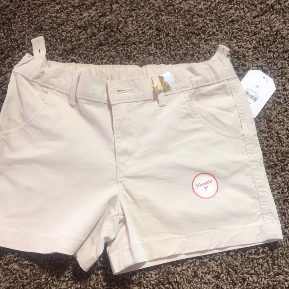 Adjustable waist chino shorts